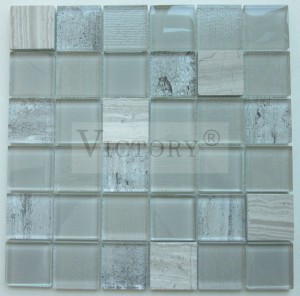 Taịlị Mosaic Square Marble Mosaic Tile Stone Mosaic Backsplash Black and White Mosaic Tile