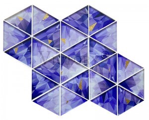 Гроздобер стил луксузен дизајн на цвеќе 3D мозаик од кристално стакло Декорација за дизајн со приспособена уметничка шема Прекрасна цветна мозаична плочка за ѕид