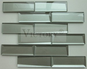 Foshan Factory Hot Sale Backsplash Subway Lasimosaiikki Hot Sale Pure Color Crystal Glass Mosaic Tile