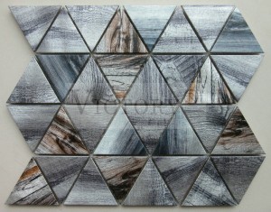 Marble Looking Griis Kleur Inkjet Digital Printing Triangle/Strip/Hexagon Aluminium Mosaic Tile
