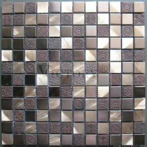 Četvrtasti mozaik pločice Metalne mozaik pločice Aluminijski mozaik Mozaik od nehrđajućeg čelika Metalne mozaik pločice