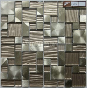 Metallic Mosaic Steel Mosaic Aluminium Mosaic Metallic Random Mix Mosaic Metallic Argentum Mosaic Tiles