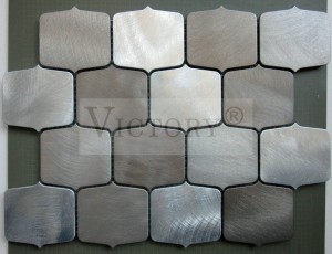 Lykta Mosaik Kakel Aluminium Mosaik Mosaik Väggdekor Mosaik Heminredning Borstad metall Mosaik Kakel