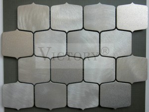 Fənər Mozaika Kafel Alüminium Mozaika Mozaika Divar Dekoru Mozaika Ev İnteryerləri Fırçalanmış Metal Mozaika Plitələr