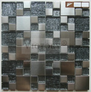 Metal Mozaik Paslanmaz Çelik Mozaik Alüminyum Mozaik Metalik Rastgele Karışım Mozaik Metalik Gümüş Mozaik Fayans