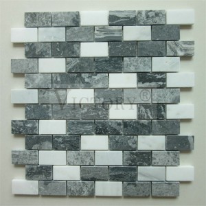Mmeri Wave Grey Marble Mosaic China Stone Natural Stone Mosaic Tile Marble Mosaic Tile Backsplash