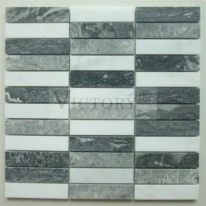Lanakila Wave Grey Marble Mosaic China Stone Natural Stone Mosaic Tile Marble Mosaic Tile Backsplash