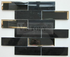 ການຕົກແຕ່ງທີ່ທັນສະໄຫມ Marble Stone Mix Mirror Glass Tile Mosaics Victory Bathrooms Designs Marble Mosaic Wall Mirror Glass Brick Mosaic Tile