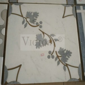 Hiina Victory veejoa mosaiik valge mosaiikplaadid marmorist mosaiik Backsplash veejoaga messingist sisekujundus valge kivimosaiik