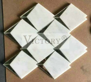 Waterjet Mosaic Tile Mosaic Kitchen Backsplash Mosaic Bathroom Tiles Mosaic Tile Fireplace Natural White Marble Stone Waterjet Art Patterns Mosaic for Home Decorative Wall Cladding and Floor Tile C...