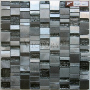 Gresie dreptunghiulară mozaic metalizat amestec aleatoriu mozaic mozaic bucătărie backsplash mozaic gresie baie gresie mozaic metalizat negru