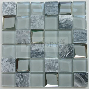 Kvadratne mozaik pločice mramorni mozaik podne pločice crno-bijele mozaik pločice kupaonski mozaik zidne pločice mozaik ogledalo umjetnost