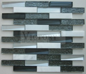 Rectangle Mosaic Tile White Glass Mosaic Tile Carrara Marble Mosaic Tile Glass Mosaic Tile Backsplash