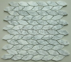 Šestihranná mozaiková dlažba Mramorová mozaika Backsplash Carrara Mosaic dlaždice Šestiúhelník bílá/černá/šedá mramorová kamenná mozaiková dlažba do kuchyně