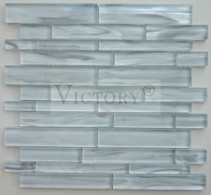 Шарени сјајни кристални стаклени мозаик Нови стил текстура тканине дизајн стаклени мозаик за модерну зидну декорацију