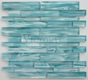 आधुनिक दीवार सजावट के लिए रंगीन शाइन क्रिस्टल ग्लास मोज़ेक नई शैली कपड़ा बनावट डिजाइन ग्लास मोज़ेक