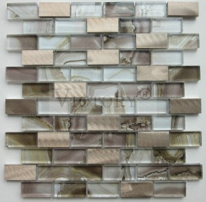 Pllakë metalike mozaik me spërkatje të pasme mozaik metalik Pllaka banjoje qelqi deti Pllakë mozaik qelqi Mozaik i zi metalik