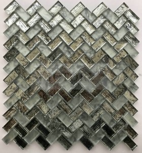 Мозаик со инк-џет плочка од шевронен мозаик