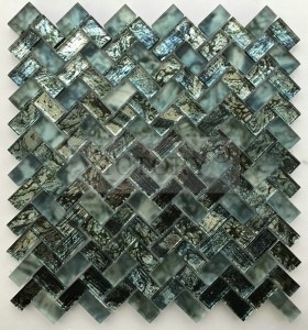 Herringbone Mosaic Tile inkjet Mosaic Mosaic Art Supply Mosaic Project ရှေးဂရိ Mosaic Glass Mosaic Wall Art