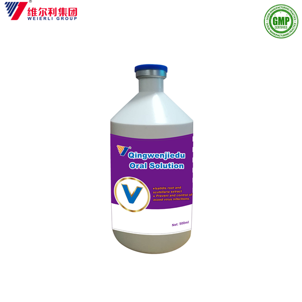 GMP Factory Veterinary Drug Qingwen jiedu Oral solution Herbal Formula for Antiviral of Chicken Featured Image