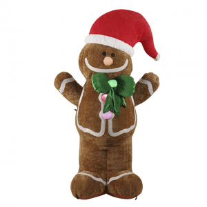 8FT Inflatable Gingerbread Man with Plush(Short Plush)