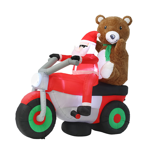 6FT Inflatable Santa hamwe na moto