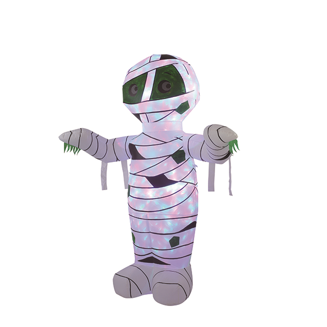 6FT Mummy ea Inflatable e nang le leseli la Disco