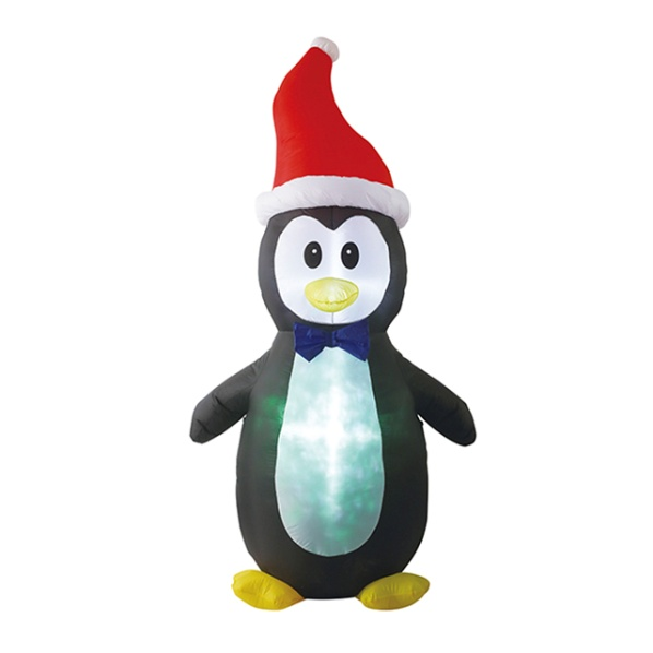 Luces do proxector de pingüíns inchables de 8 pies