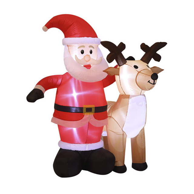 6FT Inflatable Santa ma Deer