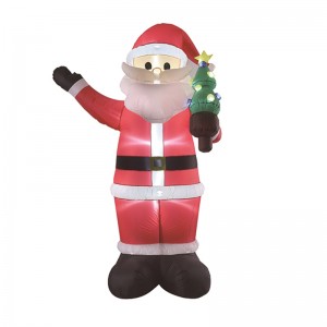 8FT Inflatable Santa with tree