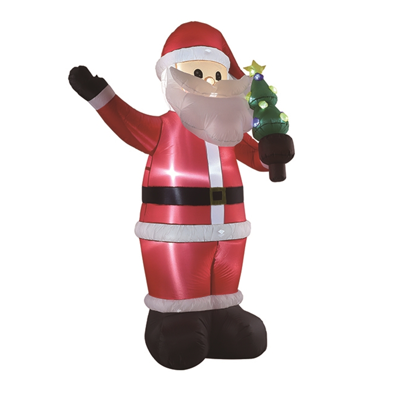 Papá Noel inchable de 8 pies con árbore
