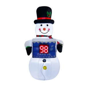 4FT Inflatable Snowman with Countdown sign