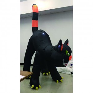 10FT(L) Inflatable Black Cat with turning head
