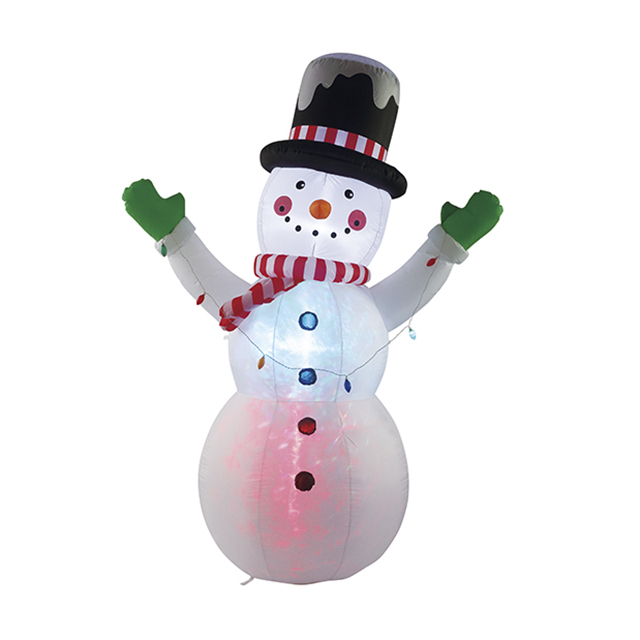 8FT Inflatable Snowman e nang le mabone a projector a phallang