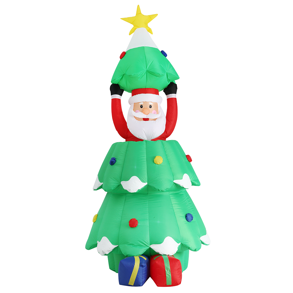 6FT INFLATABLE SANTA IN TREE WITH POP UP MOVEMENTS
