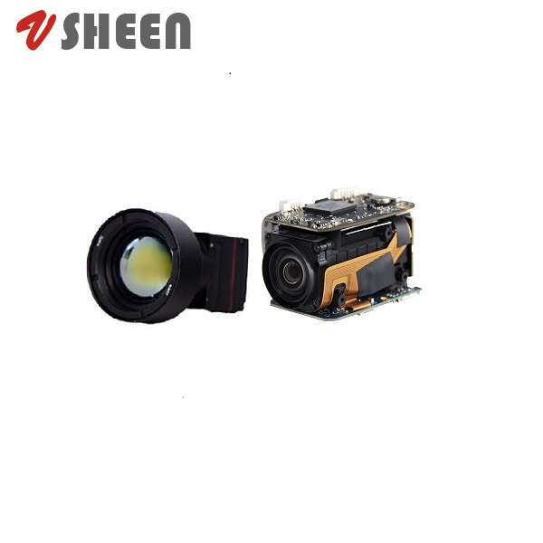 3.5X 4K Zoom-Lenso & 640×512 Termografio Duobla Sensila Fotila Modulo