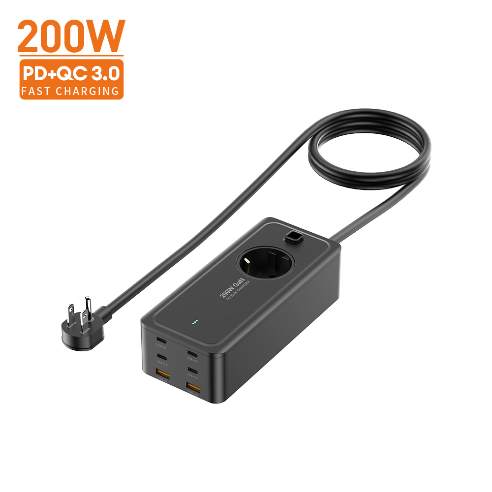 Vina New Trend tech PD GAN charger socket para sa ugreen charger 200w super fast charger type c Desktop adapter