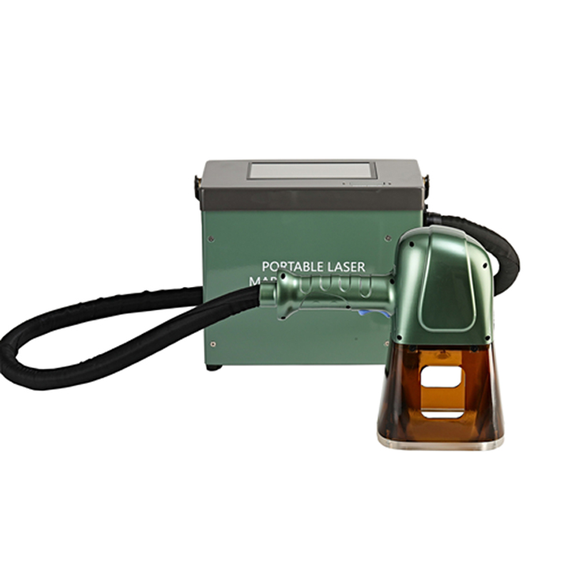 Hulgimüügi mini käeshoitav lasergraveerija fiiberlasermärgistusmasin Esiletõstetud pilt