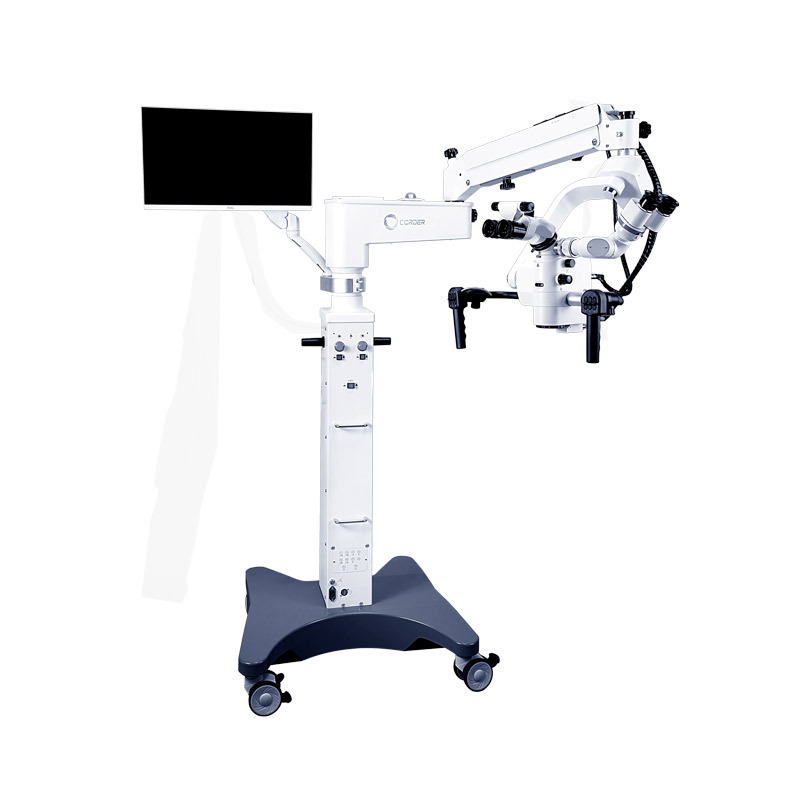 ASOM-5-D Neurosirurgie Microscope hamwe na moteri ya Zoom na Focus Yerekanwe