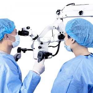 Mikroskop neurochirurgiczny ASOM-5-D z zmotoryzowanym zoomem i ostrością