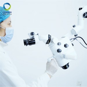 ASOM-520-D სტომატოლოგიური მიკროსკოპი მოტორიზებული ზუმითა და ფოკუსით