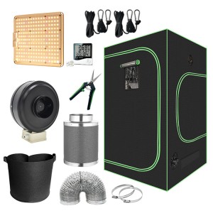 Hydroponics Grow Tent Kit ລະບົບການປູກພືດສວນໃນລົ່ມດ້ວຍໄຟ LED 110W
