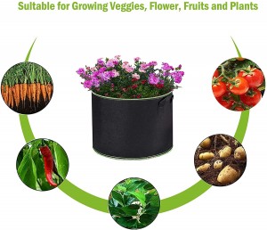 Pret Fabrica Grow Bag Eco-friendly Felt Fabric Ghivece De Grădină Personalizat Pâslă Jardinier