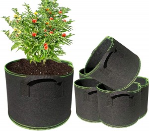 Pabrik Price Grow Bag Eco-loropaken Felt Fabric Garden Pots Custom Felt Planter