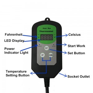 เสื่อความร้อนต้นกล้า Digital Thermostat Hydroponics Greenhouse Thermostat สำหรับการควบคุม