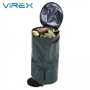 PE торбичка за складирање со рачки со лента Трајно домашно ѓубриво