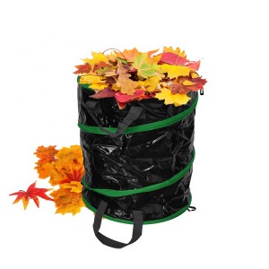 ຖົງເກັບໃບສາມາດພັບໄດ້ໃນເຮືອນກະເປົ໋າສາມາດພັບໄດ້ ຖັງຂີ້ເຫຍື້ອຂະໜາດໃຫຍ່ Portable Lawn Patio Garden Leaf Bag