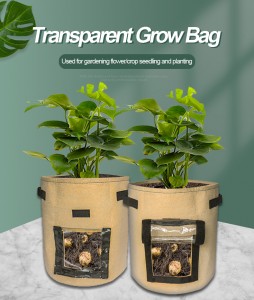 தக்காளி உருளைக்கிழங்கு காய்கறிகளுக்கான கைப்பிடிகள் கொண்ட Grow Bags Grow-Green Garden Planter Bag