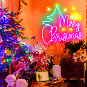 Kualitas luhur 12V indoor pribadi Natal dipingpin tanda neon DL105