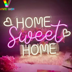 Borong NO MOQ Harga bagus Home Sweet home led neon sign DL118